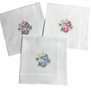 Blumen besticktes Braut hochzeits taschentuch Japanisch für Braut set Baumwolle besticktes Taschentuch