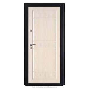 Puerta delantera blindada de acero, puerta de madera para casa india, diseños de puerta principal, 2017 - Product Image 4