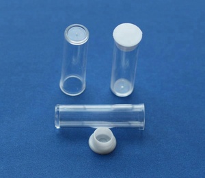 10*37mm Clear Mini small plastic vial test tube for seeds granule grain