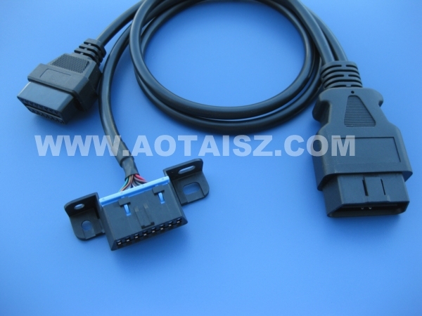 EOBD obd2 1 a 2 m de cable OBD a 2f cable estilo montado