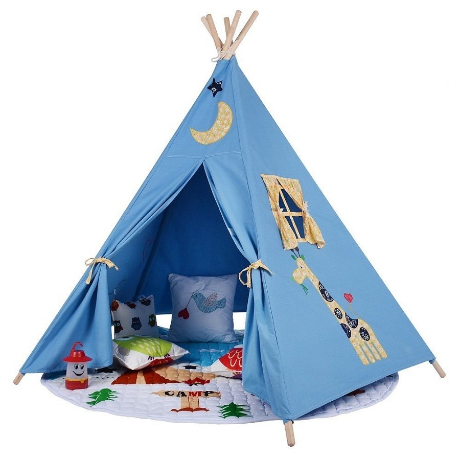 5 pole-Blue-each size 110cm,high 165cm