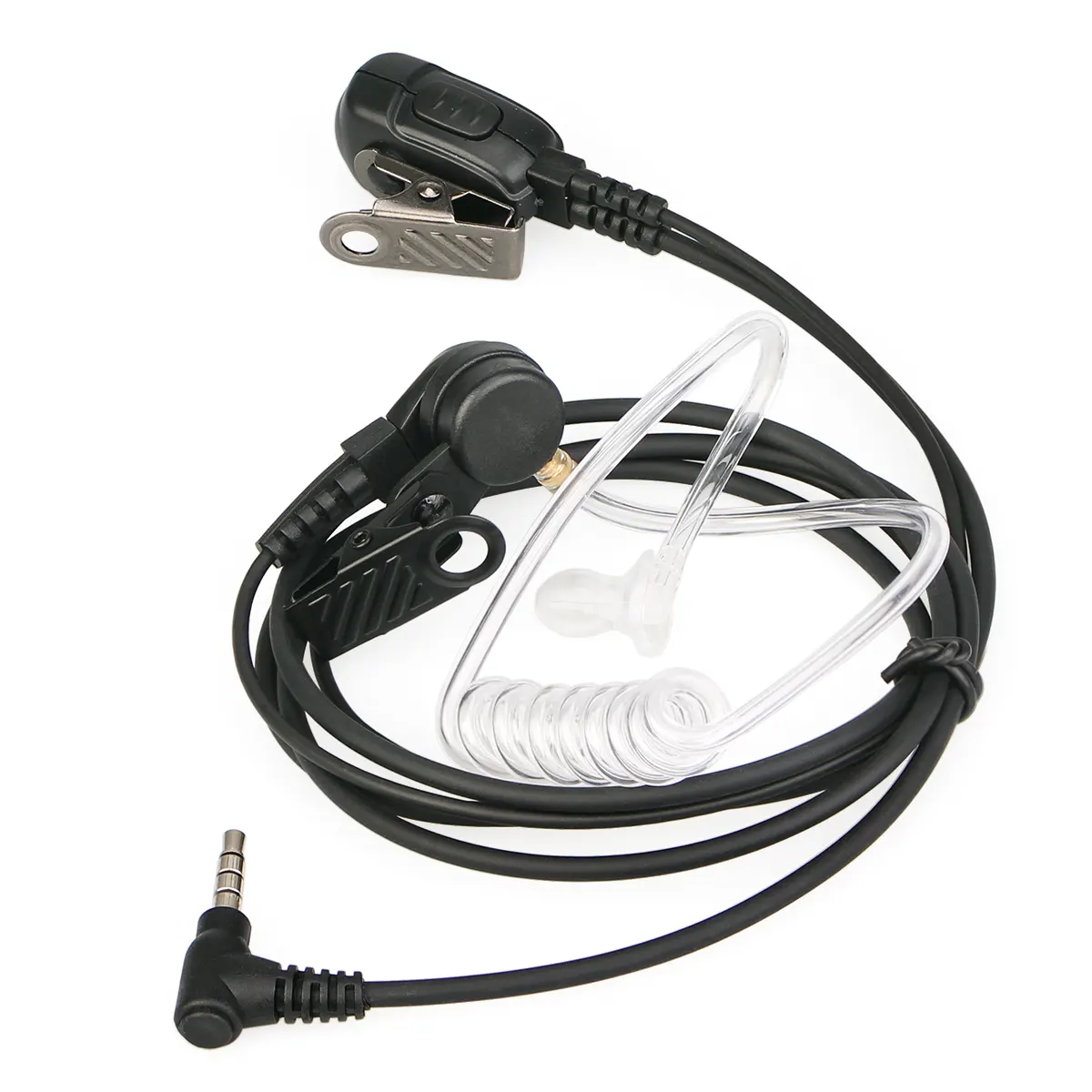 Retevis EA011Y Akustik Tabung Earpiece MIC PTT Radio Headset untuk Yaesu FT-10R Vertex VX-10 VXF-1 VXT-10 VX-1R/3 Rwalkie talkie