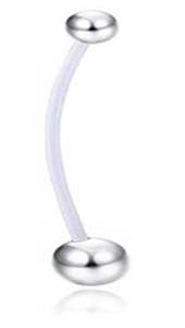 Anneaux de nombril de <span class=keywords><strong>grossesse</strong></span> plaqués or Gaby Bioflex, bijoux de corps de maternité flexibles, rétention de nombril sportive pour femmes - Product Image 3
