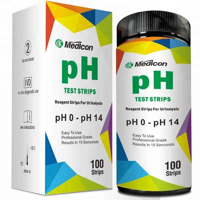 Rapid Ph 0-14 test strips for Urine made in China