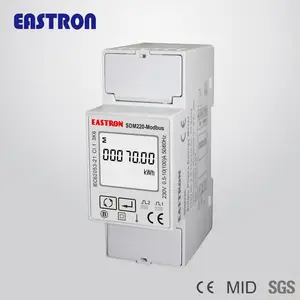 SDM220-Modbus 单相能量表，功率计分析仪，多功能，RS485 Modbus, AMR/AMI 电分表，中