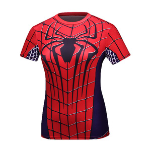 Camiseta <span class=keywords><strong>de</strong></span> superhéroe <span class=keywords><strong>de</strong></span> <span class=keywords><strong>DC</strong></span> <span class=keywords><strong>Comics</strong></span> para mujer, disfraz <span class=keywords><strong>de</strong></span> Spiderman para Halloween, mallas <span class=keywords><strong>de</strong></span> Fitness - Product Image 2