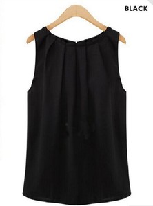 Señoras Formal Y Casual Chaleco Sin Mangas de Gasa Camisa de La Blusa Y Tops Para Damas - Product Image 1