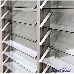 Ventana de Celosía de Vidrio con Marco de Aluminio Resistente a Huracanes para <span class=keywords><strong>Puerto</strong></span> Rico, con Vidrio de Seguridad Laminado para el Hogar - Product Image 6