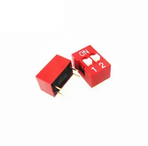 2P 2 Position DIP Switch 2.54mm Pitch 2 Row 4 Pin Switch