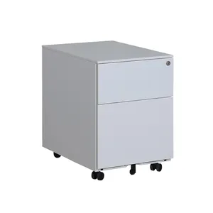 furniture Office under desk mobile pedestal 2 drawer metal hanging storage file cabinet with wheels 2 drawer pedestal