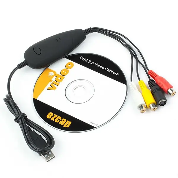 Ezcap172 USB 2.0 Audio Video Capture Recorder Device VHSにDVD Maker Converter For VCR DVR VHS DVD TV CamcorderにPC Windows