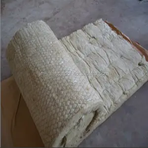 Rock wool insulation blanket with wire mesh for oven factory insulation /rock wool roll