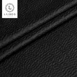 Manufacturers Selling Elegant Black Double Ripple 100% <strong>Wool</strong> <strong>Cashmere</strong> Overcoat <strong>Fabric</strong> - Product Image 6