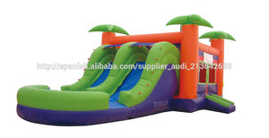 <span class=keywords><strong>Selva</strong></span> 2 Lane mojado/seco inflables casa tobogán Combo - Product Image 1