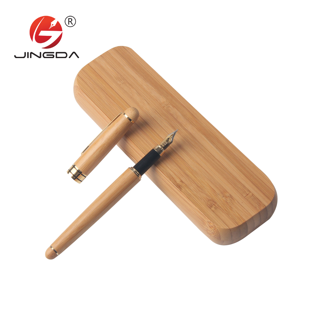 Бренд Jingda, оптовая продажа, пользовательский роскошный чернильный картридж, Бамбуковая перьевая ручка
