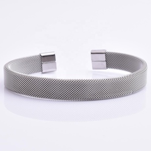 Bracciale Aperto Vintage in Acciaio Inossidabile, Ultimo Design alla Moda, Bracciale a Maglia <span class=keywords><strong>con</strong></span> Cavo - Product Image 3