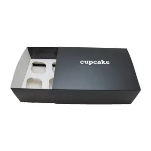 Biểu Tượng Tùy Chỉnh Cấp Thực Phẩm Màu Đen Phù Hợp Với Hộp Phong Cách Cupcake Hộp Và Chèn Bao Bì Hộp Thực Phẩm - Product Image 1