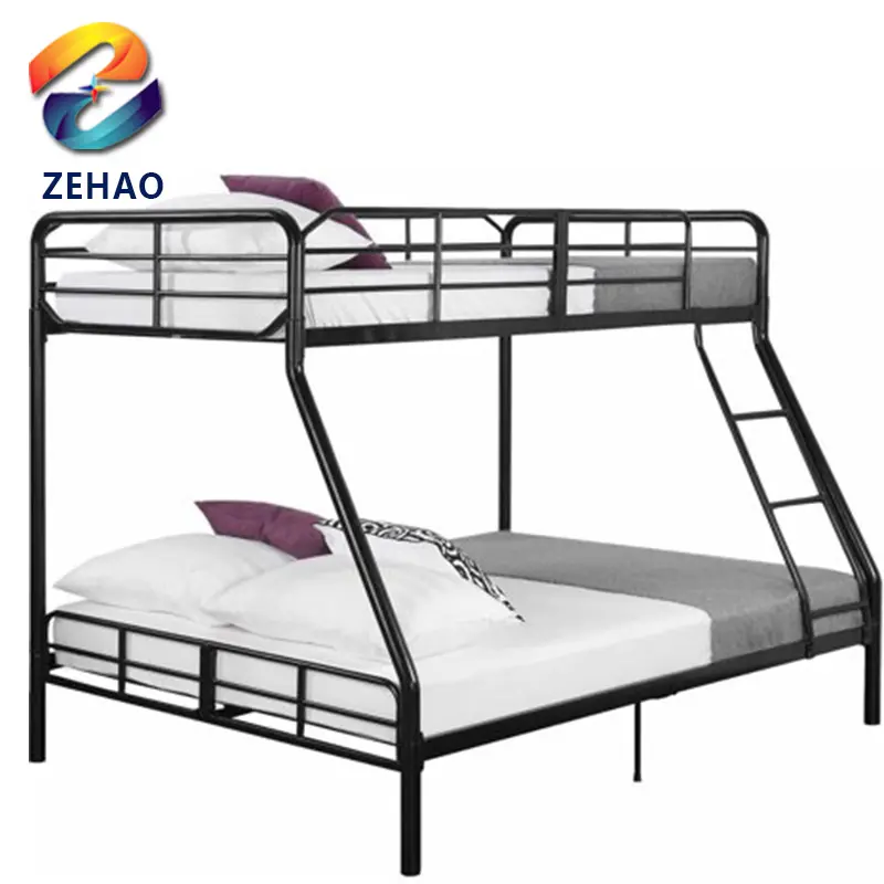 Wholesale double decker full size metal bunk bed for adult and children bed