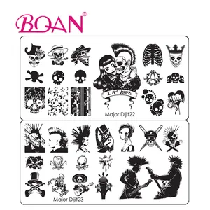 BQAN 2018 Majot Dijit Halloween Piastre Timbratura Dell'arte Del Chiodo del Metallo di Stile In Altre Forniture Chiodo - Product Image 1