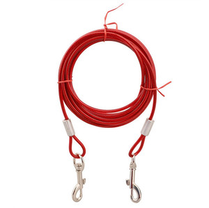 Thú Cưng Bền Bỉ Đi Bộ Dây Kéo Dây Đai Dây Thép Chó Dây Xích Đôi Với Hai Móc - Product Image 3