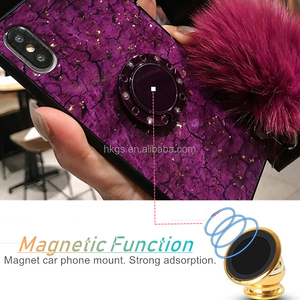 Custodia in marmo di lusso in lamina d'oro per auto per <span class=keywords><strong>Iphone</strong></span> 6 6s 7 <span class=keywords><strong>8</strong></span> Plus X XR XS Max Cover - Product Image 2