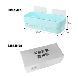 Bon marché support de <span class=keywords><strong>Cuisine</strong></span> Gratuit poinçonnage fixé au mur En Plastique Rectangle stockage rack etagère <span class=keywords><strong>d</strong></span>'<span class=keywords><strong>angle</strong></span> de douche - Product Image 5