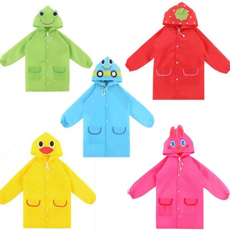 폴리 에스테르 PVC 재미있는 만화 동물 스타일 방수 키즈 비옷 아기 어린이 비옷 비옷/Rainsuit 학생 판초