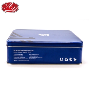 Bán buôn Chất lượng cao tùy chỉnh in màu Xanh Cookie bao bì hộp thiếc vuông - Product Image 2