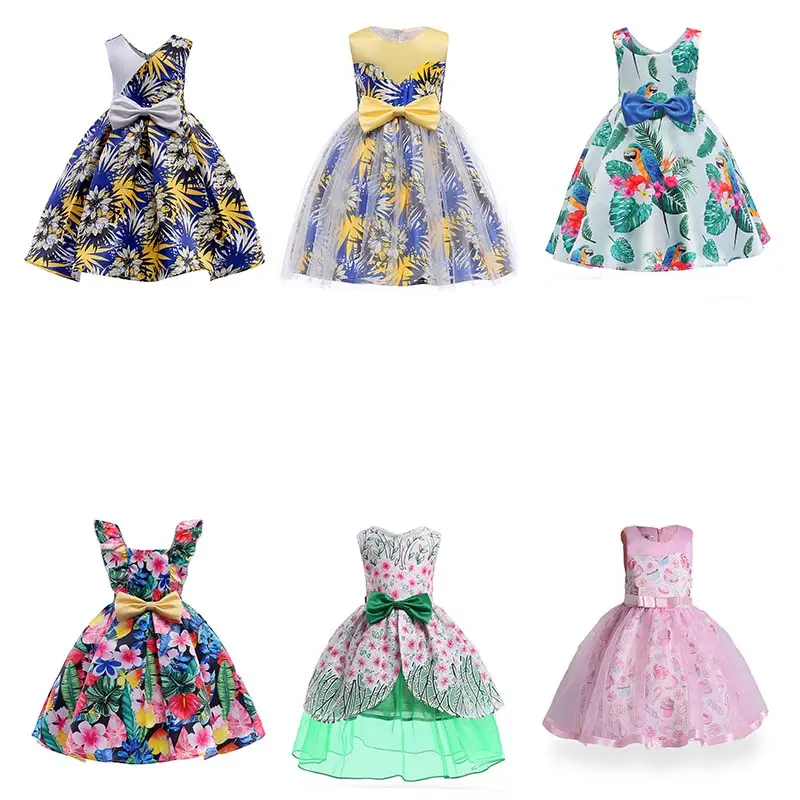 Meilleure vente 2019 blanche en gros enfants filles robe de conception vintage princesse robe de soirée pour 8 ans fille avec une bonne qualité
