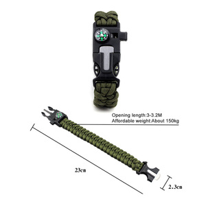 Supuer 5 in 1 Metal <strong>Charms</strong> 550 <strong>Paracord</strong> Bracelet - Product Image 4