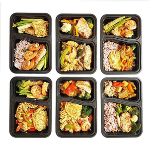 2 ngăn Takeaway nhựa dùng một lần hộp đựng thức ăn có nắp đậy - Product Image 6