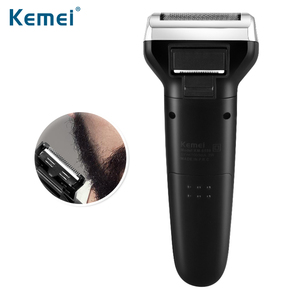 เครื่องโกนหนวดไฟฟ้าเคมี KM-6559 3 in 1 มัลติฟังก์ชั่น เครื่องตัดผม เครื่องเล็มขนจมูก ใบมีดคู่ ชาร์จผ่าน USB - Product Image 4