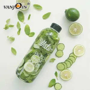 Korean 600ml/20oz Pure PC Plastic Water Bottle Detox Water by Infusing Fruits Vegetables