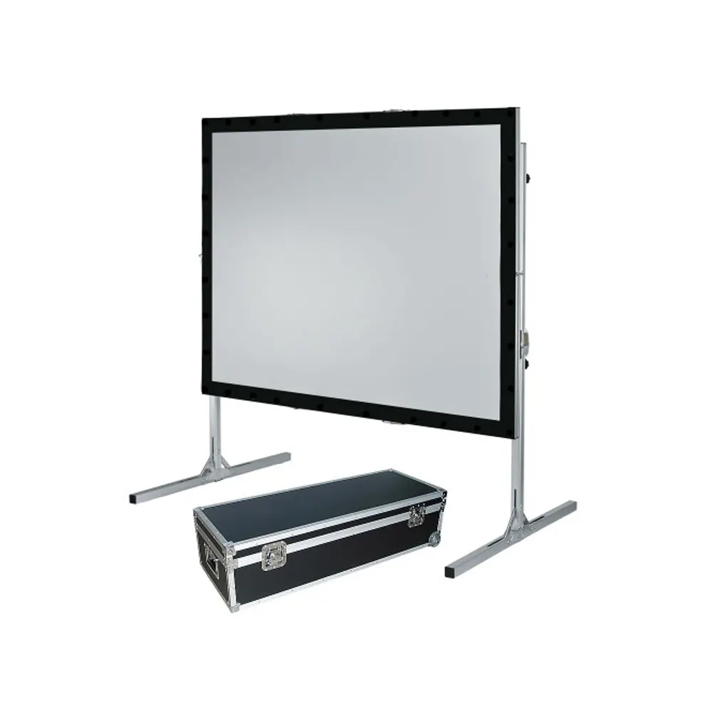 شاشة عرض سريعة الطي مصنعة من Telon, شاشة عرض محمولة عالية الجودة من النسيج الأمامي والخلفي مع طقم ملابس للأفلام الخارجية