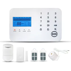 Kit de alarme de segurança sem fio gprs, gsm, sistema de alarme doméstico com sensor da porta