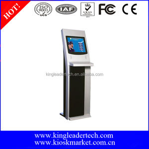 Kiosque à écran tactile avec un design élégant et conforme à la ADA, écran tactile SAW anti-vandalisme, écran LCD TFT et un <span class=keywords><strong>clavier</strong></span> en acier inoxydable. - Product Image 2