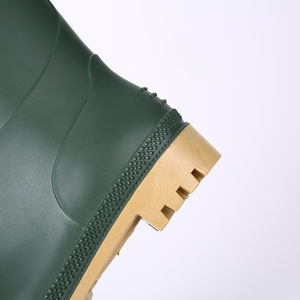 <span class=keywords><strong>Bottes</strong></span> de pluie en PVC CE vertes, imperméables, résistantes à l'huile, aux acides et aux alcalis, antidérapantes, antistatiques, légères, non de sécurité, pour le jardinage et le travail, pour hommes - Product Image 3
