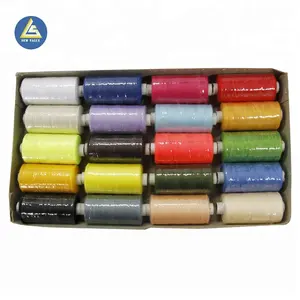 Shiny bright colored polyester sewing thread with high quality dying