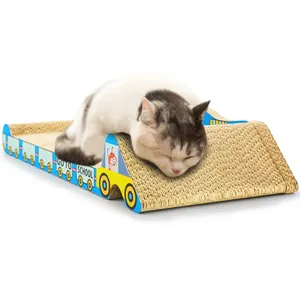Büyük arka kanepe kanepe salonu oluklu karton kedi Scratchers için kedi Clawing uyku oynarken kurulu aşağı yatıyordu IC-0025-60 - Product Image 1