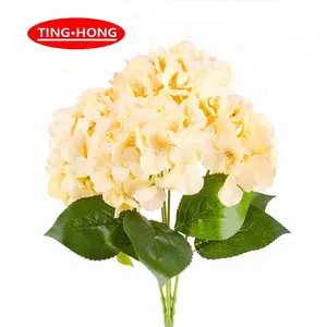 Hight quality artificial flowers white blue pink silk hydrangea flowers