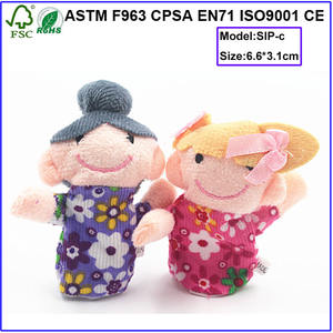 ขายส่งครอบครัวหุ่นนิ้วที่กำหนดเองหุ่นนิ้วและโปรโมชั่นที่ทำด้วยมือตุ๊กตาสัตว์นิ้ว - Product Image 3