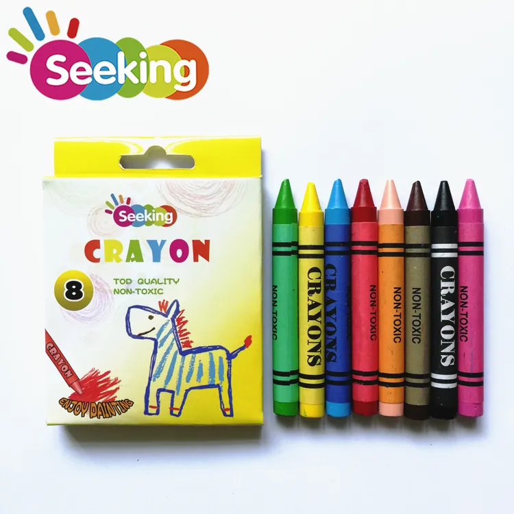 Hot bán 8 pcs sáp Crayon thiết kế mới hộp màu không độc hại bút chì màu