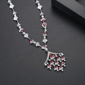 LUOTEEMI Elegant <strong>Long</strong> <strong>Necklace</strong> a AA Cubic Zirconia <strong>Women</strong> Jewelry Pendant <strong>Necklace</strong> Wedding Gift - Product Image 6