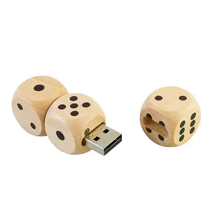 Novelty Product Club Boy Toy wood Usb Stick 4G Dice USB Flash Drive