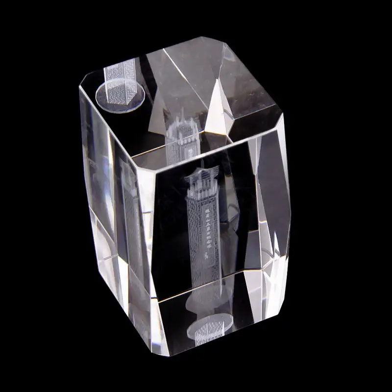 Offre Spéciale souvenir blocs de verre/cubes cadeau 3d gravure laser/K9 Blanc CLAIR Cristal 3D Laser Gravé Verre Cube Pour La gravure