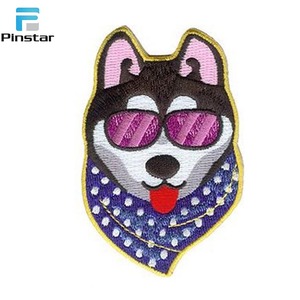 無料サンプル3D刺繍鉄漫画パッチ卸売動物の布アップリケカスタムロゴカラフルな犬のパグ刺繍パッチ - Product Image 6