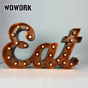 Lampes à lettres vintage à ampoule LED WOWORK 2026, best-seller, logo d'entreprise, éclairage pour devanture de magasin - Product Image 3