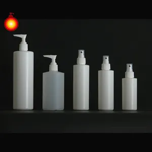 120ml ~ 500ml weiße transparente Kosmetik verpackung hdpe Herstellung kosmetischer Lotion behälter Kunststoff-Sprüh pumpen flasche