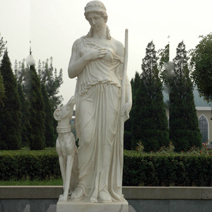 Khắc Tay Đá Đánh Bóng Đá Cẩm Thạch Người Phụ Nữ Khỏa Thân Tượng Điêu Khắc Để Xây Dựng Trang Trí Sân Vườn - Product Image 4