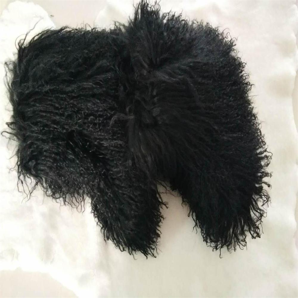 Накладки из монгольской овечьей шерсти для сапог, подогреватель для ног из натурального тибетского меха ягненка для женщин